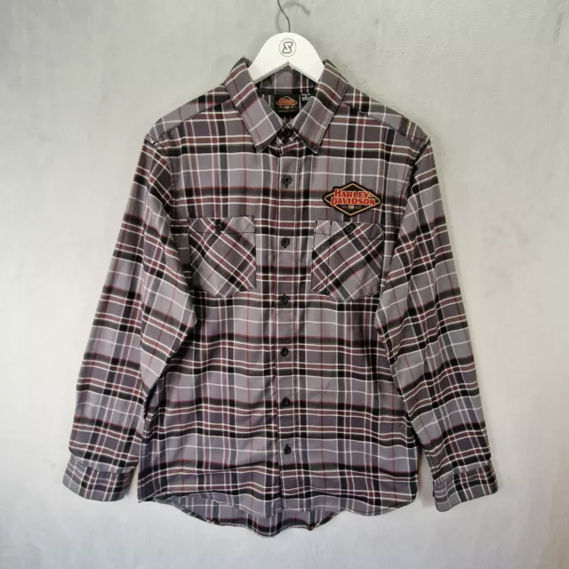 Harley Davidson 120th Anniversary Shirt Mens Medium Plaid Checked Button Up