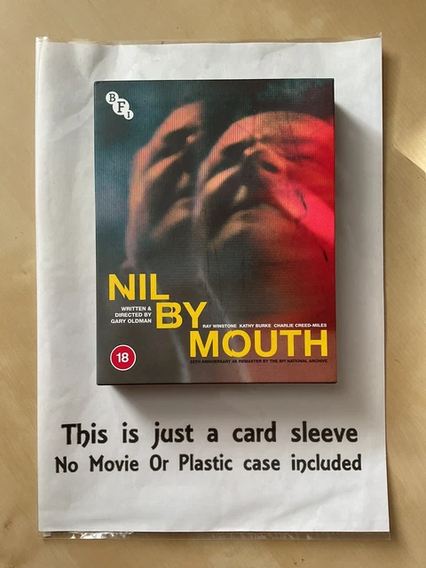 Nil By Mouth Limited Edition Blu-ray Card Box / Slip Sleeeve ( No Movie )
