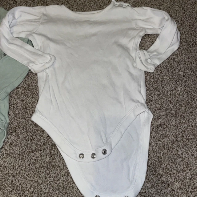 bundle of 7 baby girls 6-9 months long sleeve bodysuits, 13