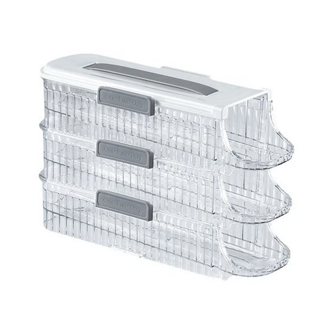 Windfromort Organisateur Réfrigérateur Extensible 2 Étages - Roulement Automatique Pour Canettes Bière Limonade Transparent