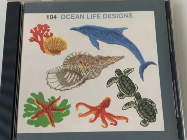 Tarjeta de memoria bordada Janome 104 OCEAN LIFE DESIGNS