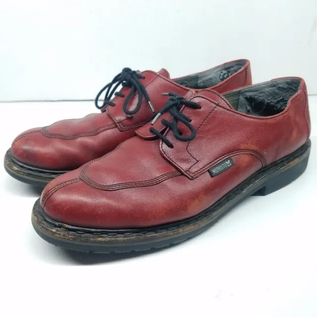 MEPHISTO SHERPA RED Leather Oxford Shoes Women's Size 10 $39.99 - PicClick