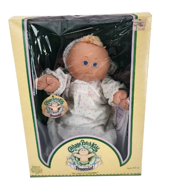 Vintage Coleco 1983 Cabbage Patch Kids Preemie Doll Daisy Shirley Sleeper Hat