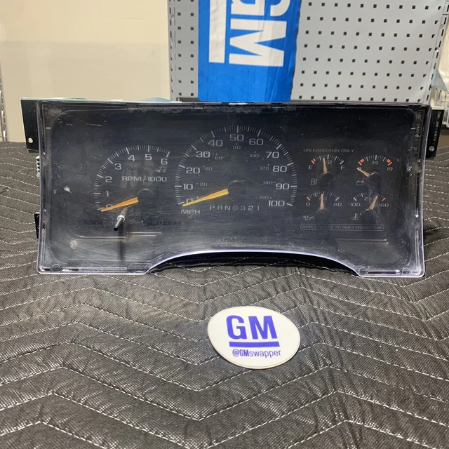 OBS 9598 CHEVY GMC 1500 2500 TRUCK INSTRUMENT GAUGE CLUSTER AUTO OEM