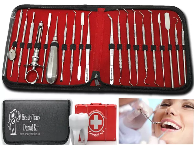 Dental Tartar Calculus Plaque Remover Tooth Scraper Mirror Scalers Set Stainless