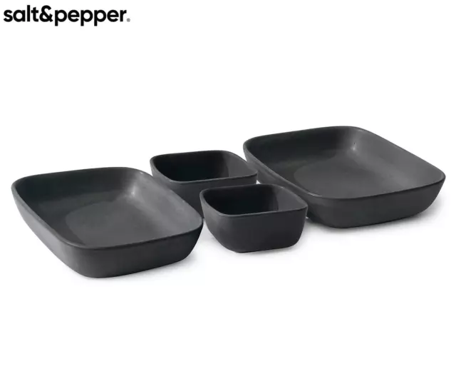 Salt & Pepper 4-Piece Major Serving Set - Black