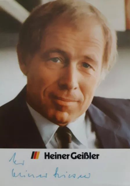 Heiner Geissler 1930-2017 / Bundesminister 1982-1985 Original Autogramm