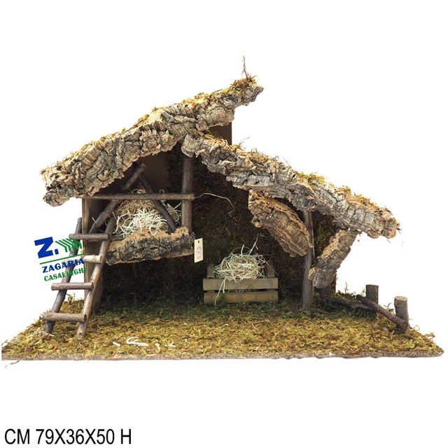 Capanna vuota adatta a figure Presepe alte 13 cm. - Euromarchi