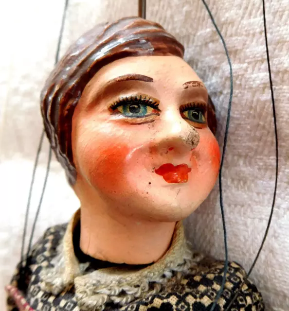 ALTE TSCHECHISCHE STAB marionette, Prag um 1930; Frau, Mutter EUR 55,00 ...