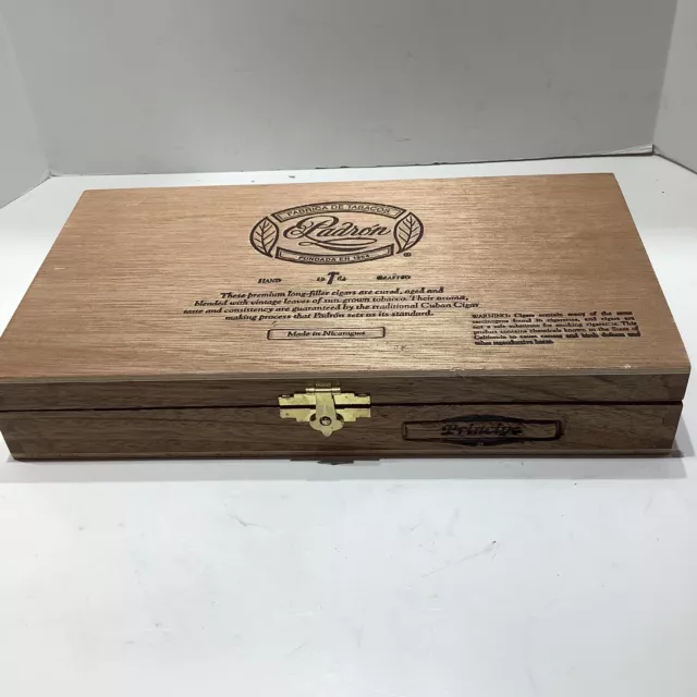  Padron 1964 No. 4 Empty Wood Cigar Box 10.25 x 7.5 x