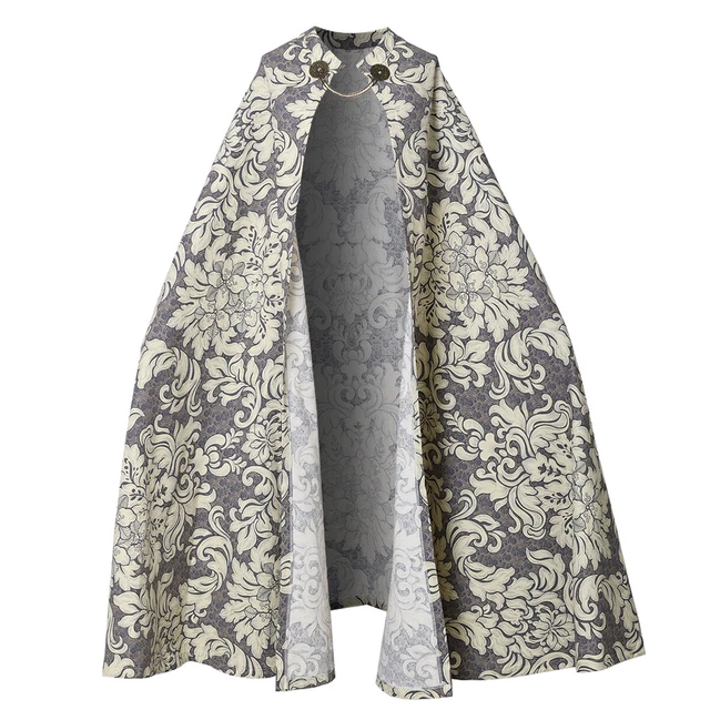 Mantello vintage stile corte rinascimentale donna festa cosplay regina barocco mantello