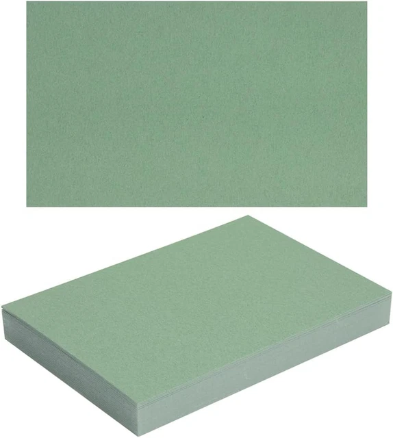 100 PACK SAGE Green Cardstock Blank Heavy Cards Stock 92LB Thick 3x5