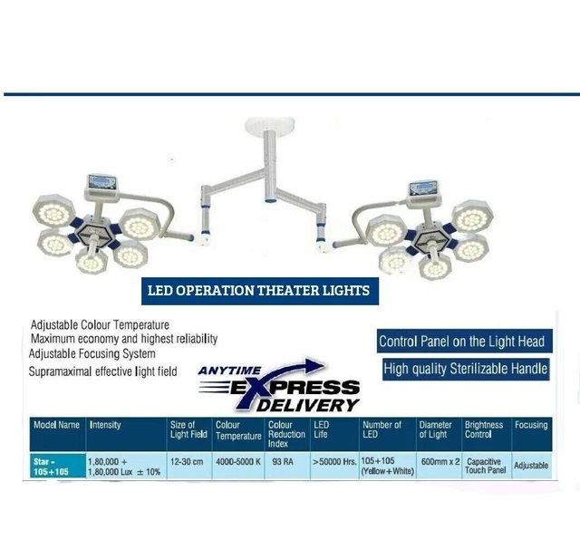 Double Satellite LED Operation Theater Light Surgical LED Light OT Light OR Lamp