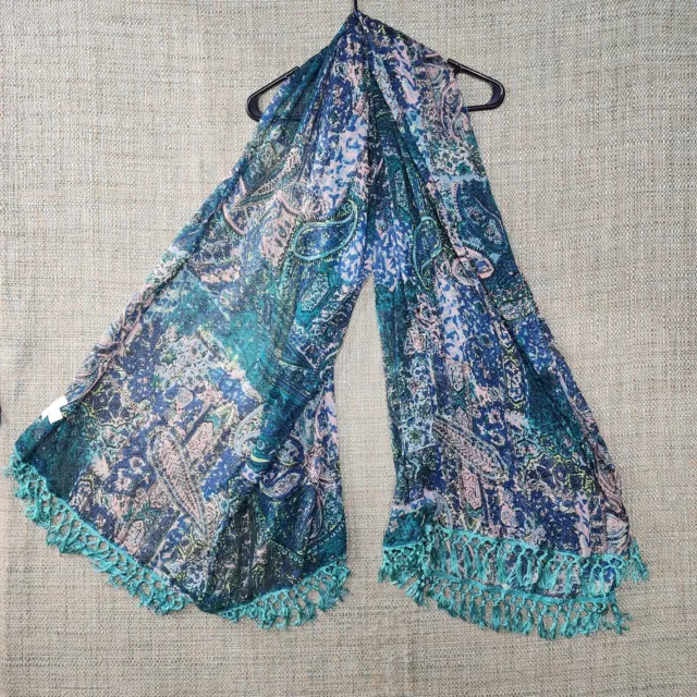 Collection Eighteen Scarf Floral Print with tassels