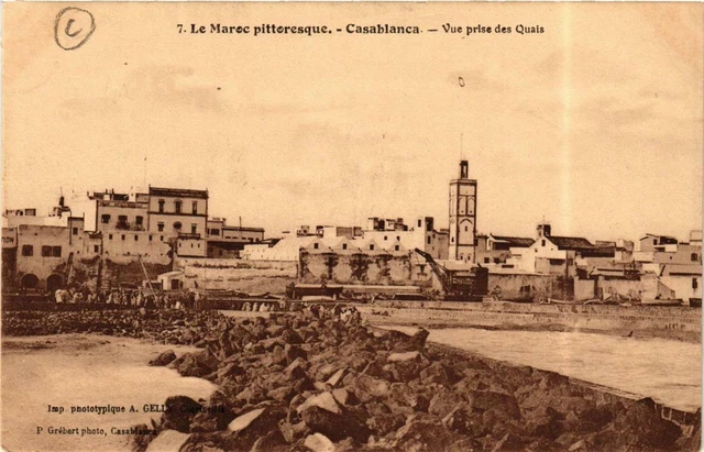 CPA AK CASABLANCA view taken from the Moroccan docks (689759)