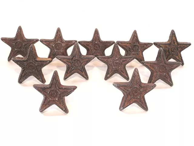 Cast Iron Star Shaped Drawer Pulls 11pcs Painted Rustic country home designs