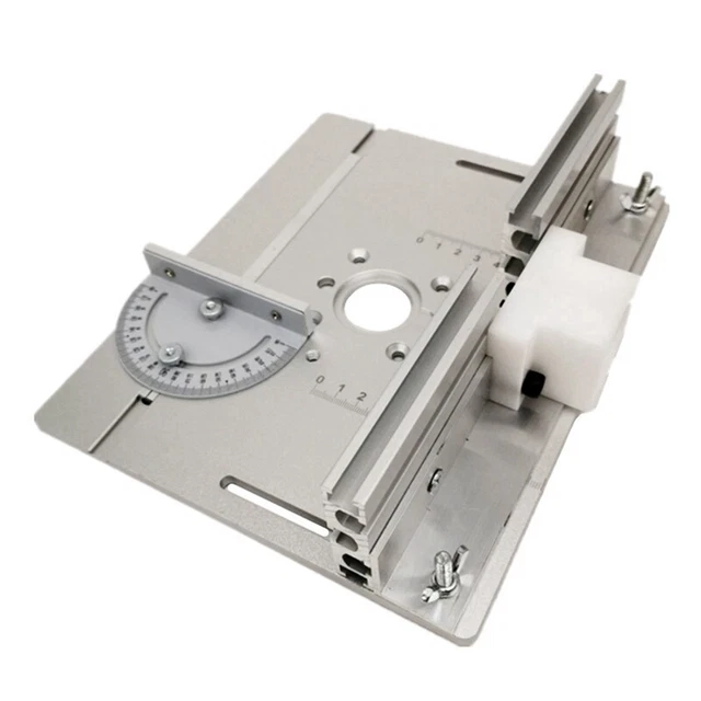Tavolo da fresa superiore inserto piastra apprendistato ad angolo per legno panetteria tavolo segatrice D1I2