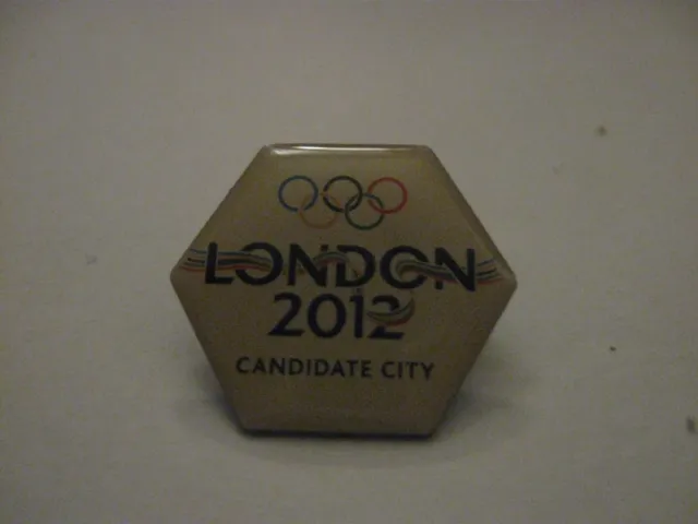 Rare Old 2012 Olympic Games London Candidate City Hexagon Metal Press Pin Badge