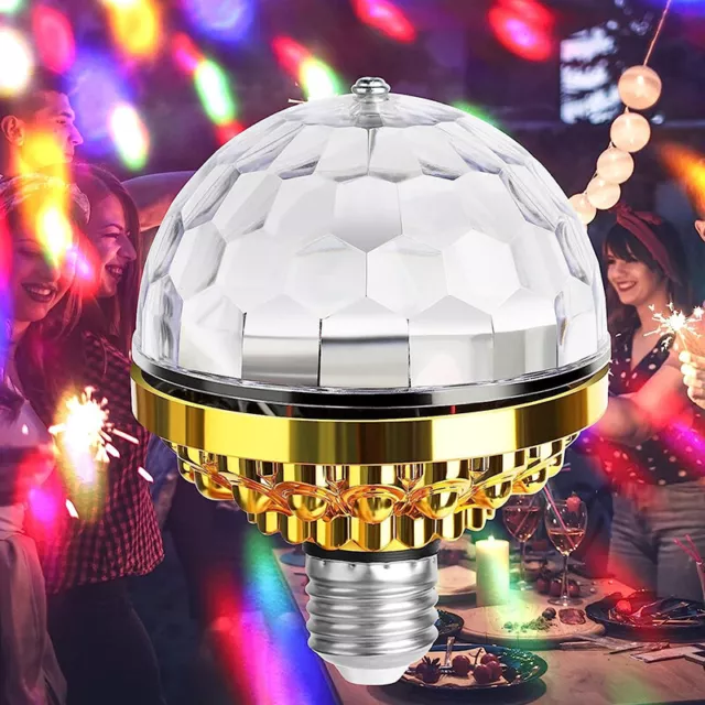 E27 Mini Rotating Magic Ball Light Rgb Projection Lamp Party Dj Disco Ball Li SC