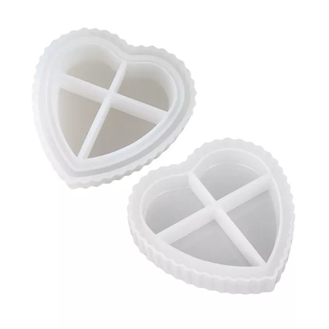 Heart Silicone Mold Epoxy Resin Mold DIY Jewelry Box Plaster Mold