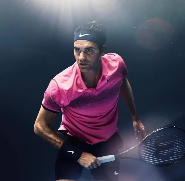Nike Roger Federer Men's US Open 2016 Premier RF Tennis Polo Shirt Pink XXL 2