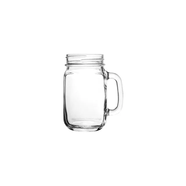 12x Libbey Drinking Glass Jar w Handle 488ml Bar Cafe Cocktail Beverage Glass