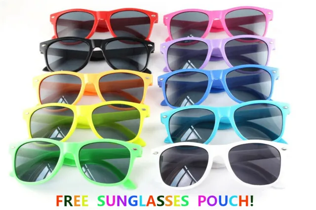 Childrens Kids Girls Boys Sunglasses UV400 Protection Summer Shades Free Pouch