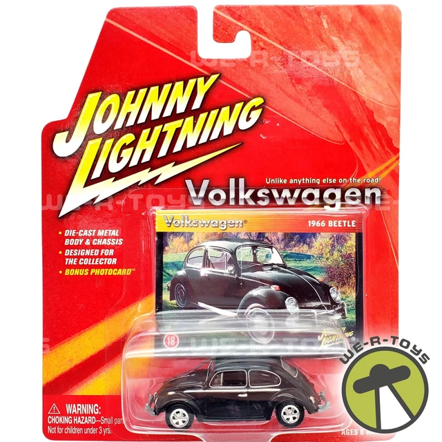 JOHNNY LIGHTNING VOLKSWAGEN 1966 Beetle Black DieCast Toy Car 2002