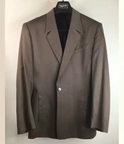 THIERRY MUGLER: Men’s Brown Size 38 (EU 48) Cotton Sport Coat - Made in France