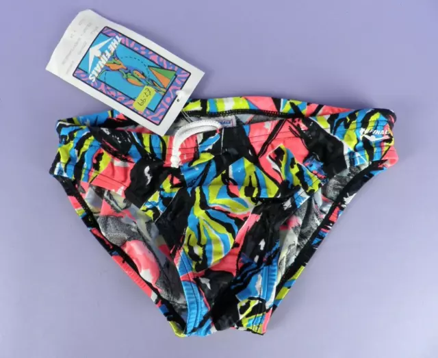 Stock originale inutilizzato c1990 vero vintage, The Finals bauli corti nylon/lycra