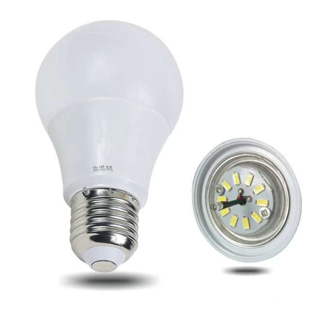E27 5W 6500K Light Sensor LED Globe Bulb Light Emergency Lamp for £7.78