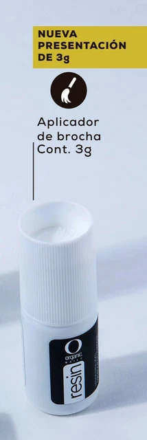 Resina Con brocha mini  PARA PEGAR TÍPS Organic Nails 3g  (5pc)