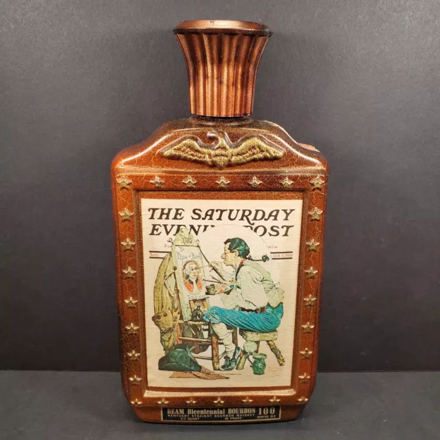 1976 Jim Beam The Saturday Evening Post Bicentennial Whiskey Decanter EMPTY