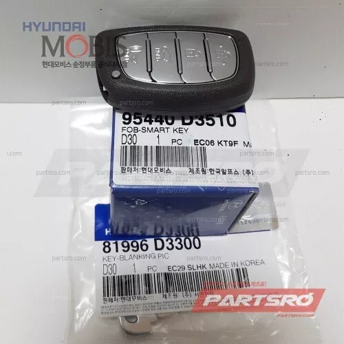 Genuine 95440 D3510 FOB Smart Key + Key Blank for Hyundai Tucson 2018-21 4Button