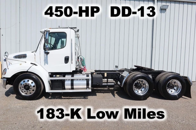 M2 450-Hp Dd13 Daycab Tandem Axle Semi Haul Truck Tractor 183-K  Low Miles