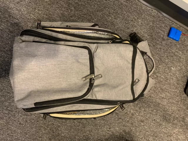  MANCRO Diaper Bag Backpack Large Multifunction Waterproof Travel Baby Bag Gray