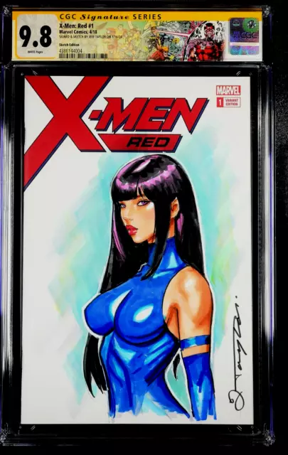 X-Men Red #1 Cgc Ss 9.8 Original Art Sketch Psylocke Wolverine Gambit Cyclops