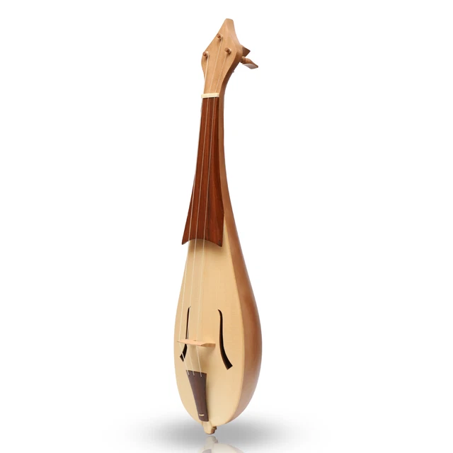 Muzikkon Ethnique Folk Fait Main en Bois Tenor Rebec Avec / Nœud 3 Corde Sac