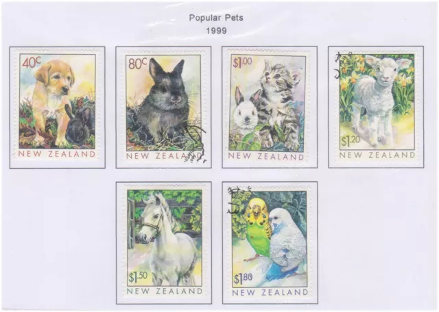 (F154-68) 1989 NZ set of 6stamps popular pets (BK)  (GR38)