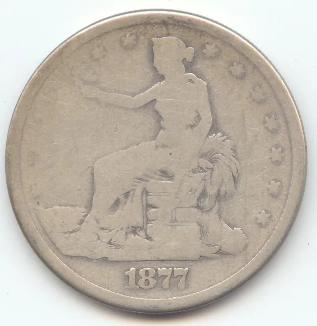 1877 Trade Dollar, Low Grade Pocket Piece
