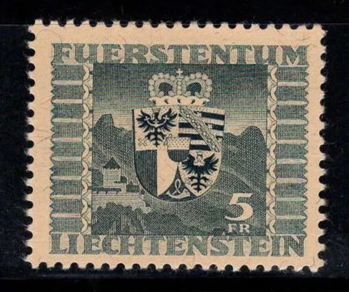 Liechtenstein 1945 Mi. 243 Neuf ** 100% 5 Fr, Armoiries