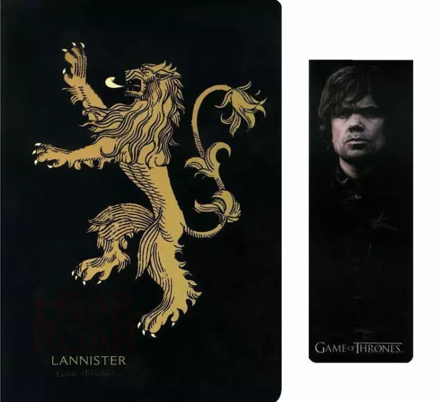 Game Of Thrones - Notebook + Bookmark Lannister Dispo