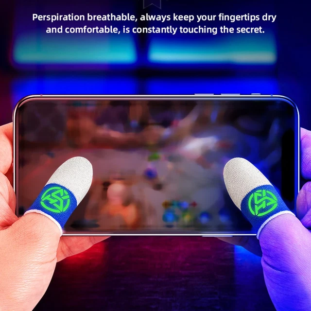2 Paia Dita Di Ricarica Gaming Con Scatola Metallica - Effetto Fosforescente, Traspiranti E Ultra Sensibili