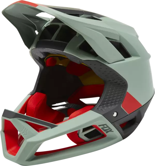 Fox Racing ProFrame Full Face Helmet - Blocked - Eucalyptus / MTB / Enduro