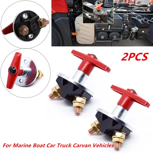 2X Battery Isolator Disconnect Cut OFF Master Switch for Marine Car Boat RV ATV