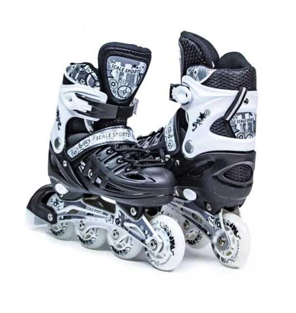 Inline Skates  Adjustable Roller Blades for Boys and Girls, Size Long 5.5-7.5 UK