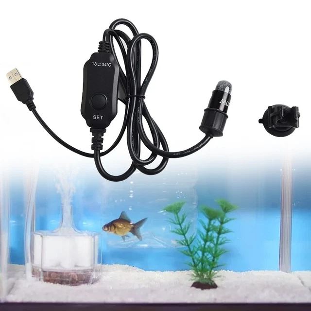 Barra calefactora USB en miniatura para uso en acuario termostato sumergible calefacción