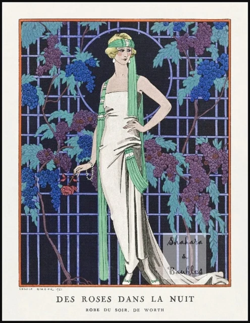 Fine Art "Robe deu Soir" by George Barbier  1921 8" x 10" matte print