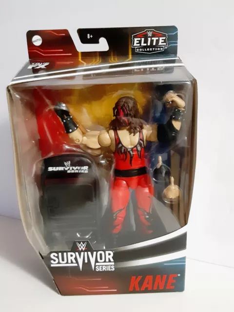 WWE Kane Mattel Elite Survivor Series Wrestling Action Figure All Red Attire WWF WWE Kane Mattel Elite Survivor Series Wrestling Action Figure All Red Attire WWF