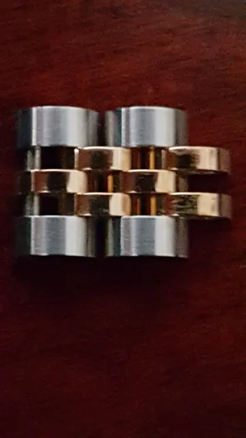 2 Rolex Jubilee Bracelet Links 18k Gold / Stainless Steel